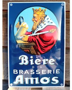Enamel sign Biere da brasserie Amos