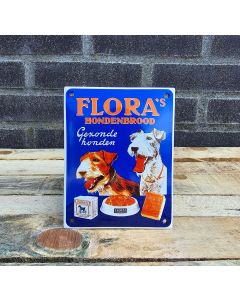 Flora enamel sign