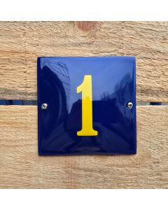 Enamel house number model Huizen