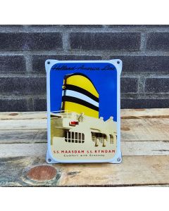 Holland-America Line enamel sign