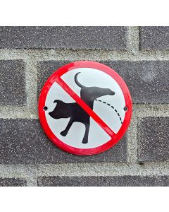 Dog pee is prohibited prohibition sign