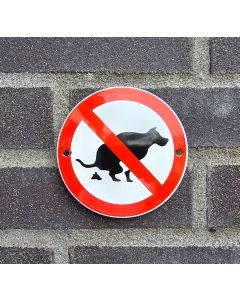 Dog poop prohibited prohibition sign