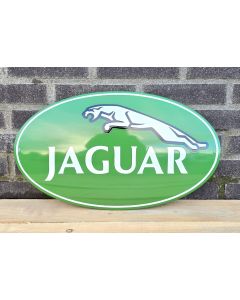 Jaguar enamel sign oval