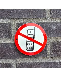 Mobile phone prohibited prohibition sign