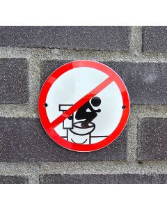 Do not stand on the toilet prohibition sign