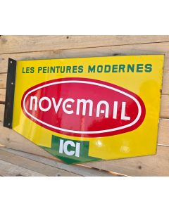 Novemail Yellow enamel sign
