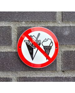 French fries & ice cream prohibition sign