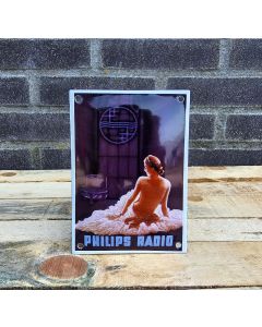 Philips lady enamel sign