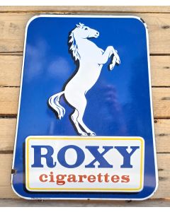 Roxy cigarettes enamel sign old