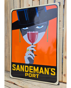 Sandemans port XL enamel sign
