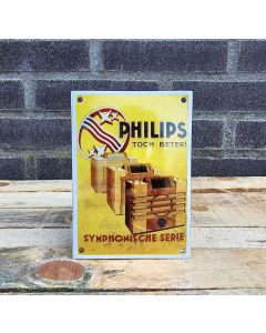 Philips yellow radio enamel sign
