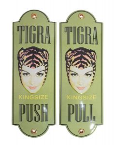 Enamel doorposts Tigra set of 2