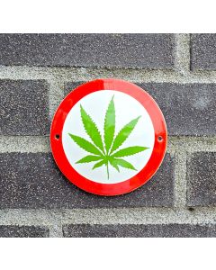 Forbidden for weed prohibition sign
