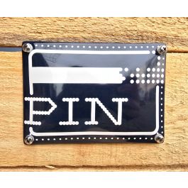 Pin enamel sign