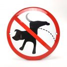 Dog pee is prohibited prohibition sign
