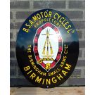 BSA motor cycles enamel sign
