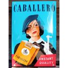 Enamel advertising sign Caballero cigarettes