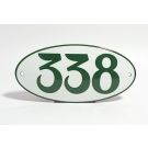 House number oval with colored edge