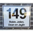 Modern house number with name model Bloomingdale