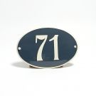 House number oval model with colored edge