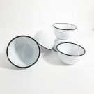 Set of 6 enamel bowls (Deep dishes)