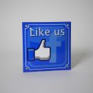Like us on facebook enamel sign