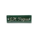 Name plate sign curved without border
