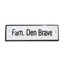 Name plate sign curved with border