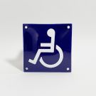 Disabled enamel sign