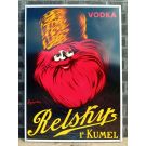 Enamel sign relsky vodka 1st kumel