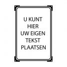 Text sign with 4 earsWith border and frame - 20x30 cm