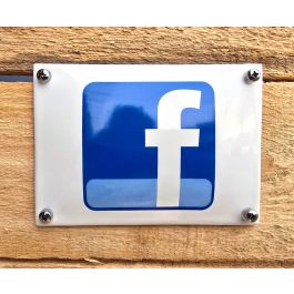 Facebook enamel sign