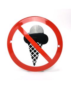 Ice cream prohibition sign