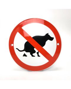 Dog poop prohibited prohibition sign