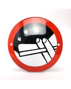 Forbidden to smoke weed joints prohibition sign