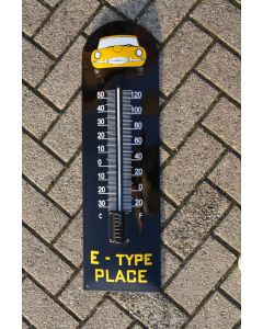 Enamel Jaguar E-Type thermometer