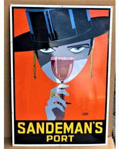 Sandeman's art deco enamel sign