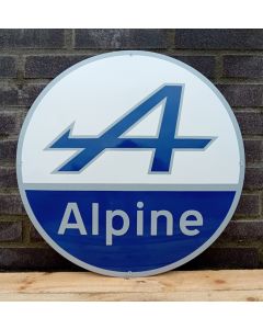 Alpine enamel sign
