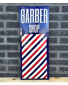 Barbershop enamel sign