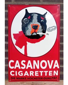 Casanova Cigaretten red enamel sign