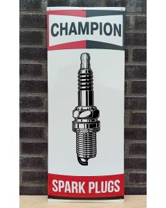 Champion spark plugs enamel sign