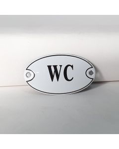 WC oval nameplate