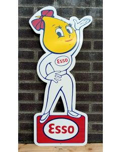 Esso lady enamel sign
