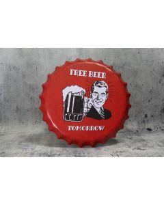 Free beer tomorrow crown cap