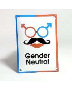 Enamel toilet sign Gender Neutral