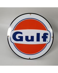Gulf flat enamel sign