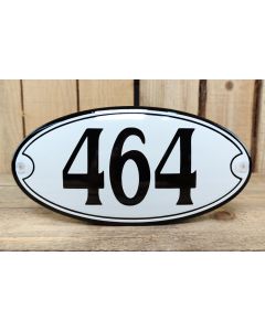 House number oval with frame and colored edge