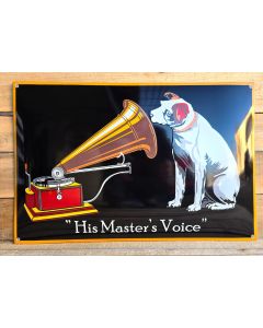 His Masters Voice enamel sign