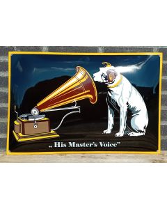 His Masters Voice enamel sign