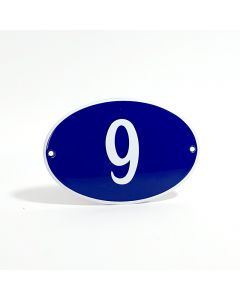 House number oval model with colored edge